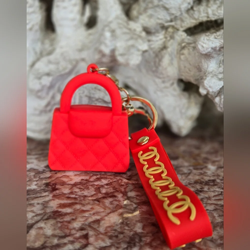 Fashion Bag Charm In Red - Picture 3 of 3